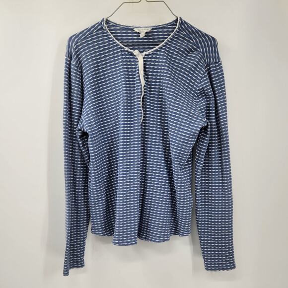 Lucky Brand Blue Striped Long Sleeve Top Womens Size Extra Large XL - Picture 1 of 4